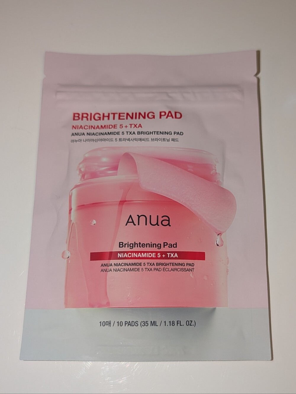 $5 Anua Brightening Pads - Pink Niacinamide Brightening Pads (10 Pads)